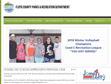 Tablet Screenshot of floydcountyparks.org